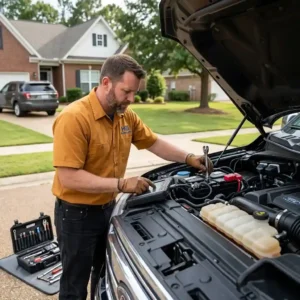 Ford Mobile Mechanic Oxford fixing car problem.